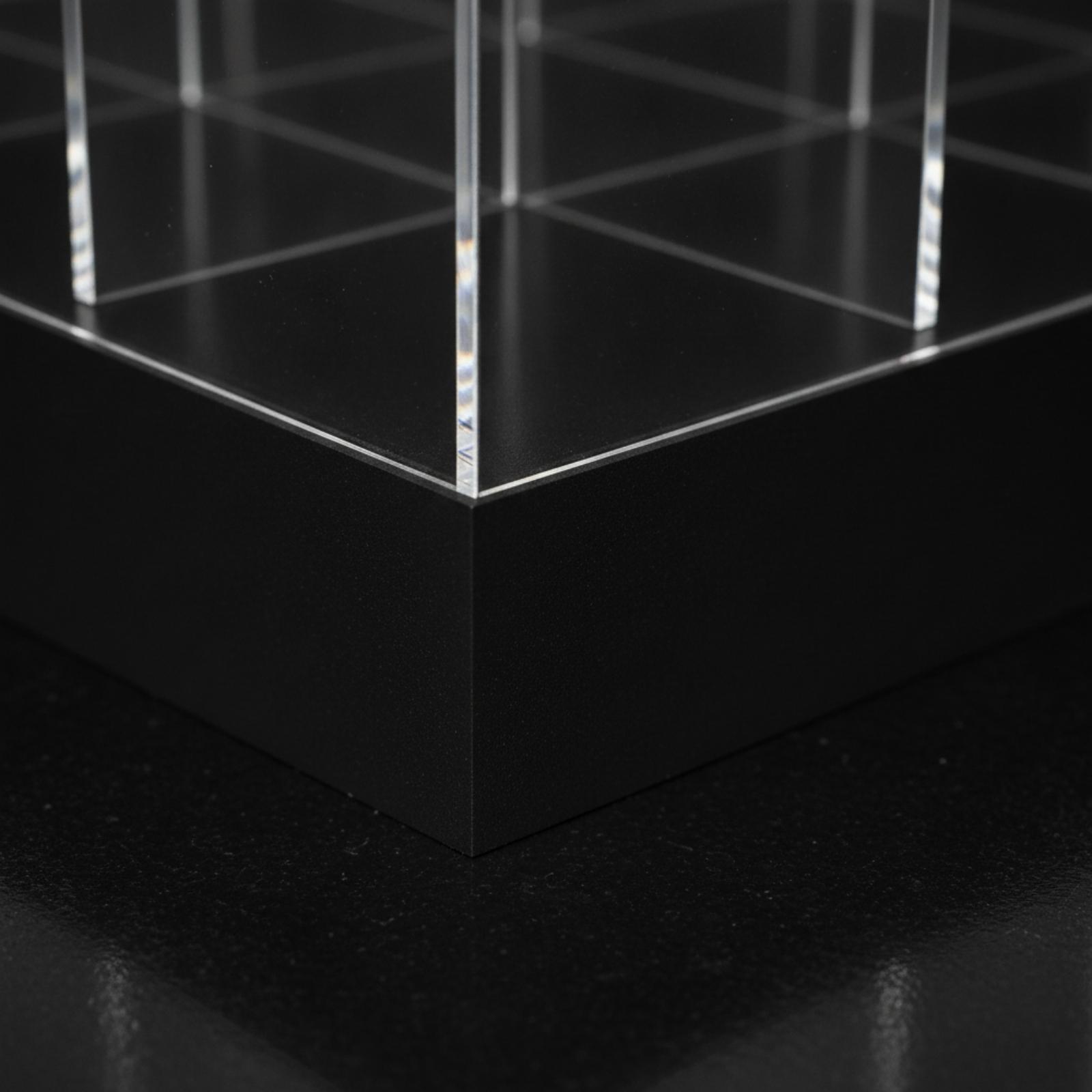 Storage - Compartmentalized Card Display Box Open-No-Lid Acrylic