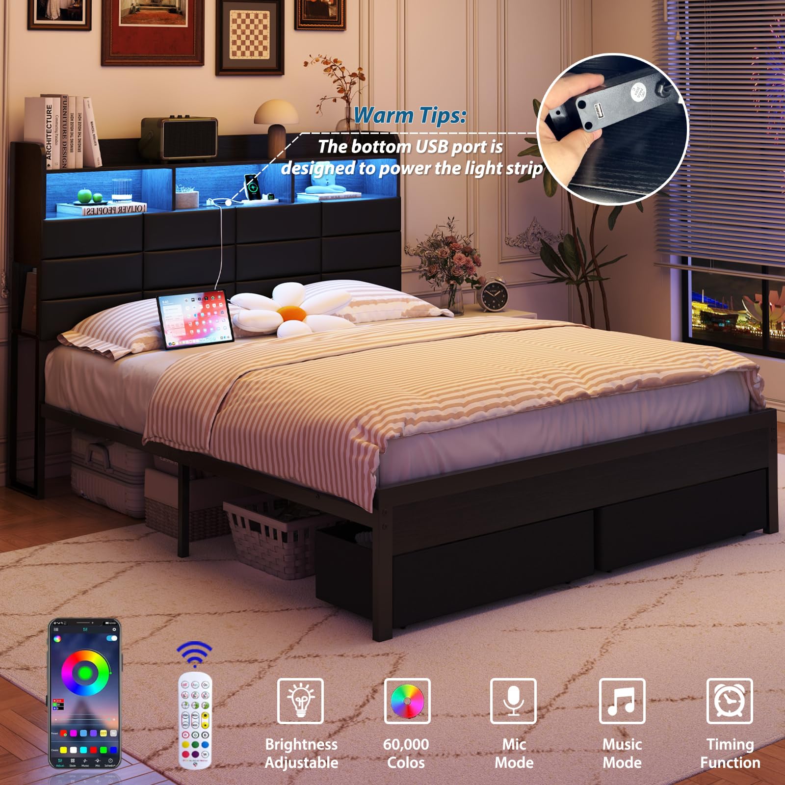 King Size Bed Frame with Stora - огляд і ціна King Size Bed Frame With Storage Drawers