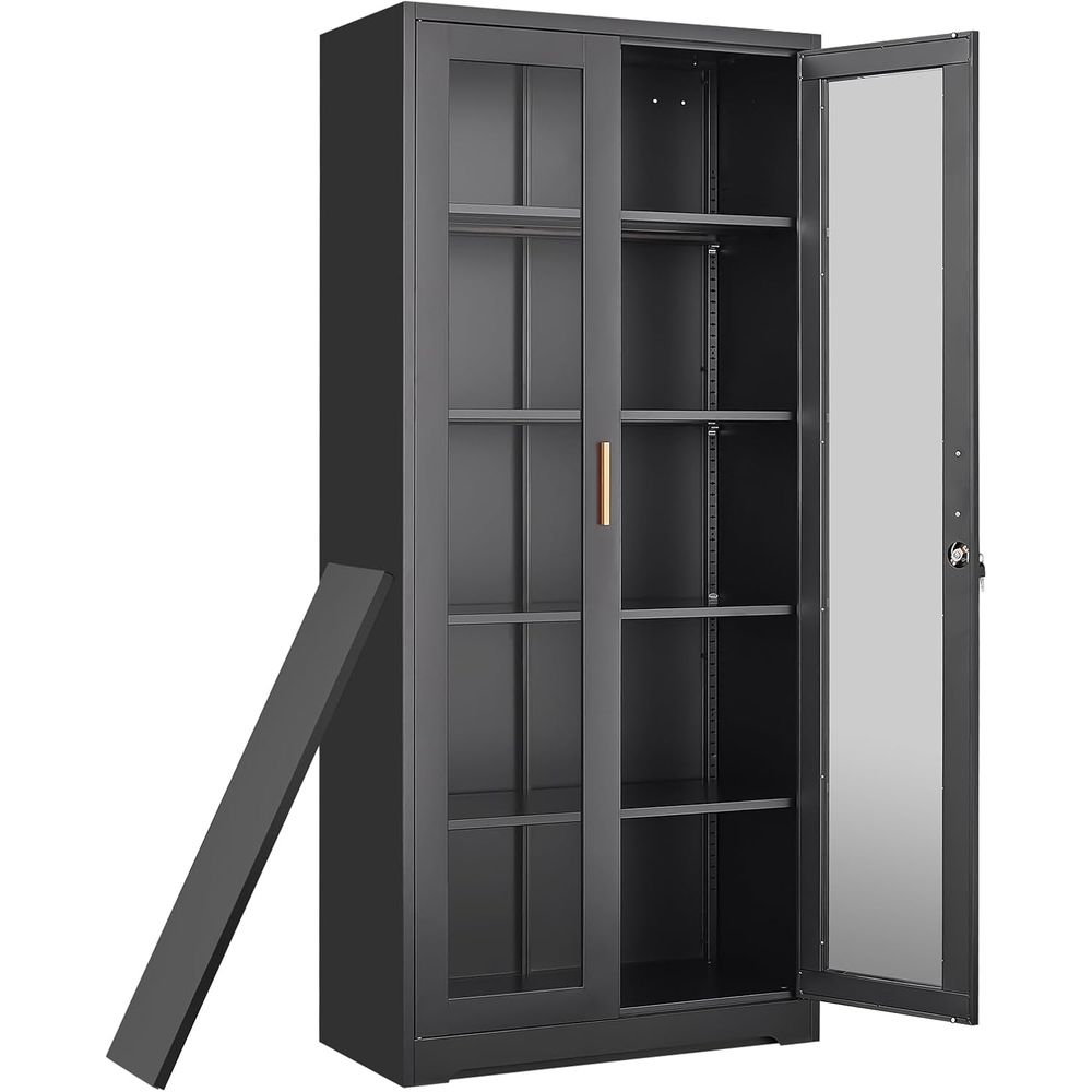Curio Display Cabinet with Gla - огляд і ціна Storage