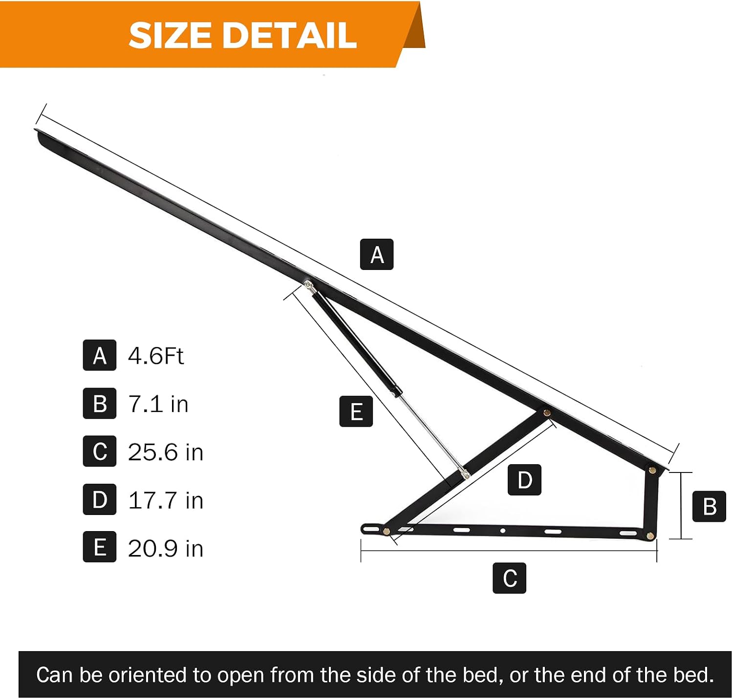4.6 FT Bed Lift Mechanism, 176 - огляд і ціна Gas Lift Storage Bed Hydraulic