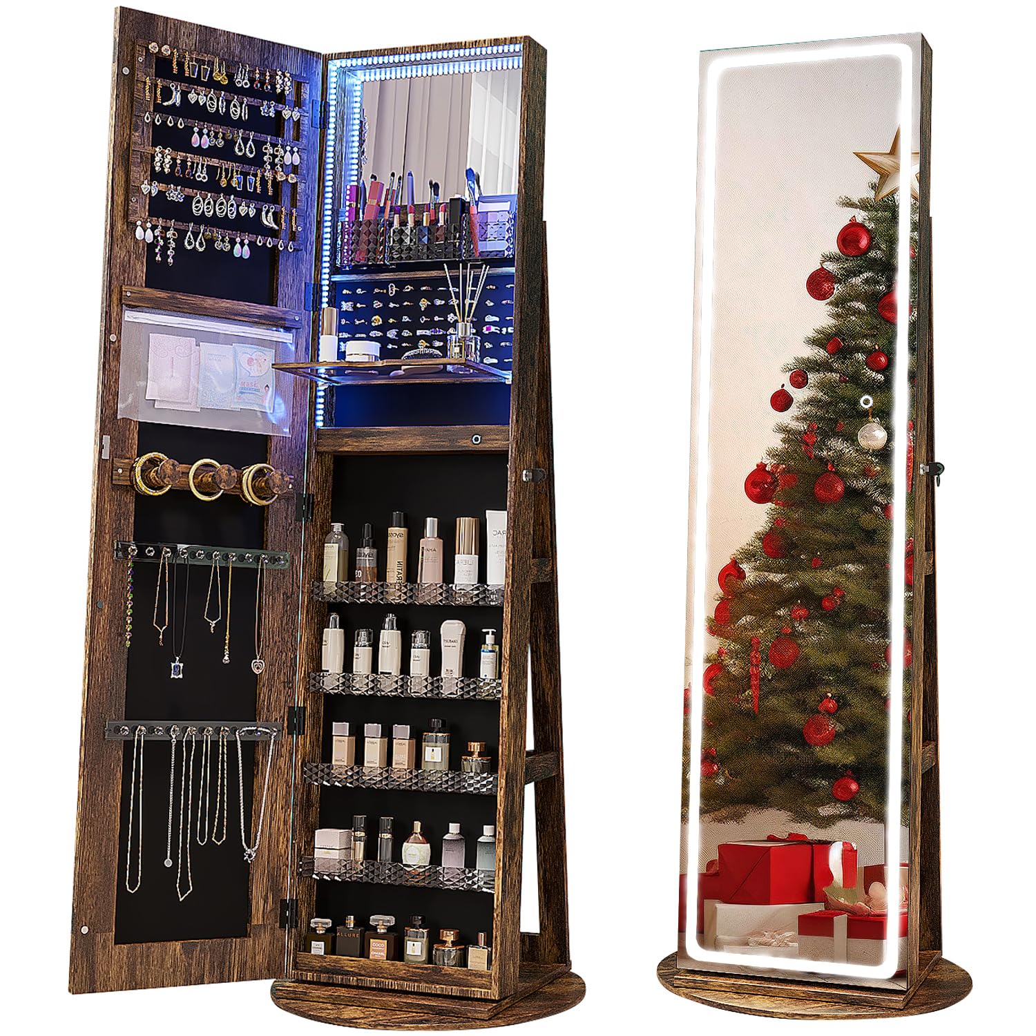 Swivel LED Mirror Jewelry Armo - огляд і ціна Full Length Mirror Jewelry Armoire