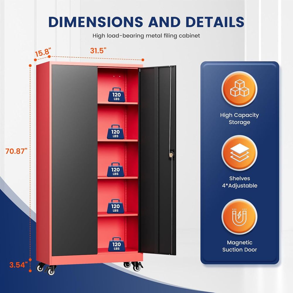 Metal Garage Storage Cabinet w - огляд і ціна Storage